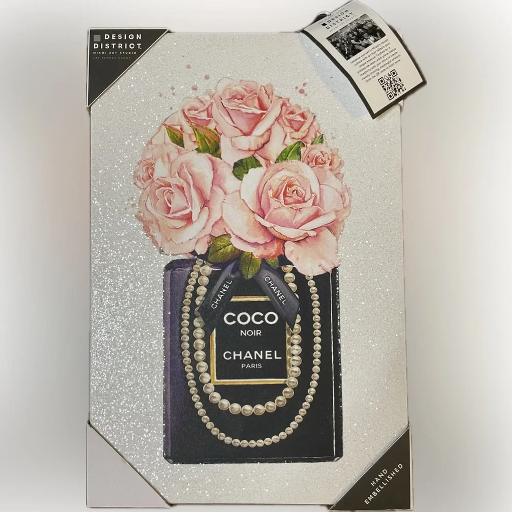 -Inspired Pink Floral Wall Art